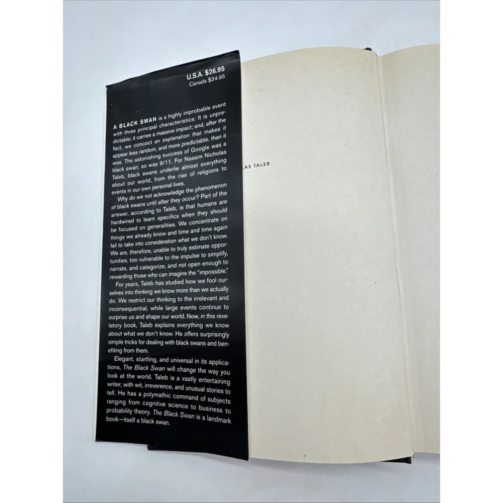 Nassim Nicholas Taleb's The Black Swan Hardcover Book Philosophy Science Finance